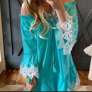 Bohemian Lace Off the Shoulder Dress
